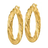 Made in Italy 14K Gold 25mm Hoop Earrings