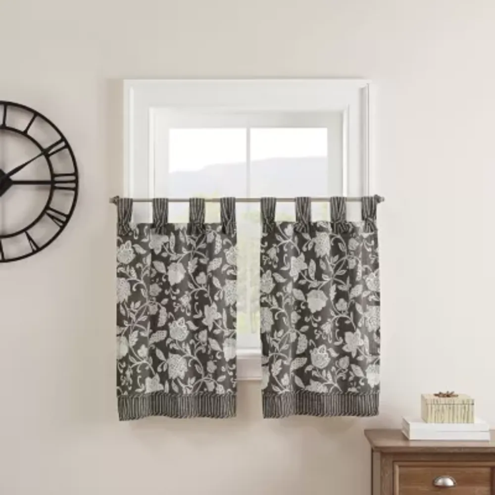 Waverly Stencil Vine 2-pc. Tab Top Window Tier