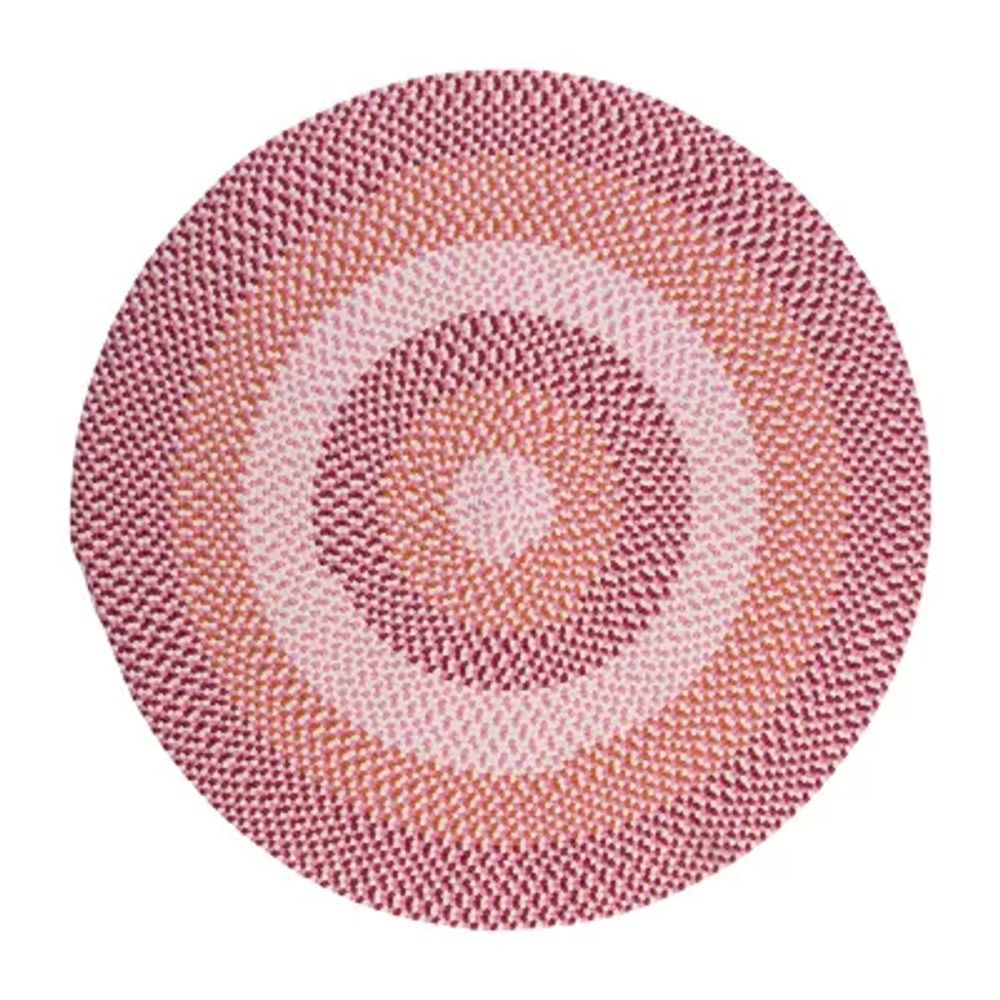 Colonial Mills Happy-Style Banded Braided Reversible Indoor Outdoor Round Accent Rug