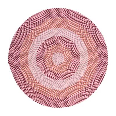 Colonial Mills Happy-Style Banded Braided Reversible Indoor Outdoor Round Accent Rug