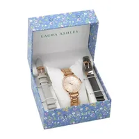 Laura Ashley Womens Stainless Steel Watch Boxed Set Lass1107rg