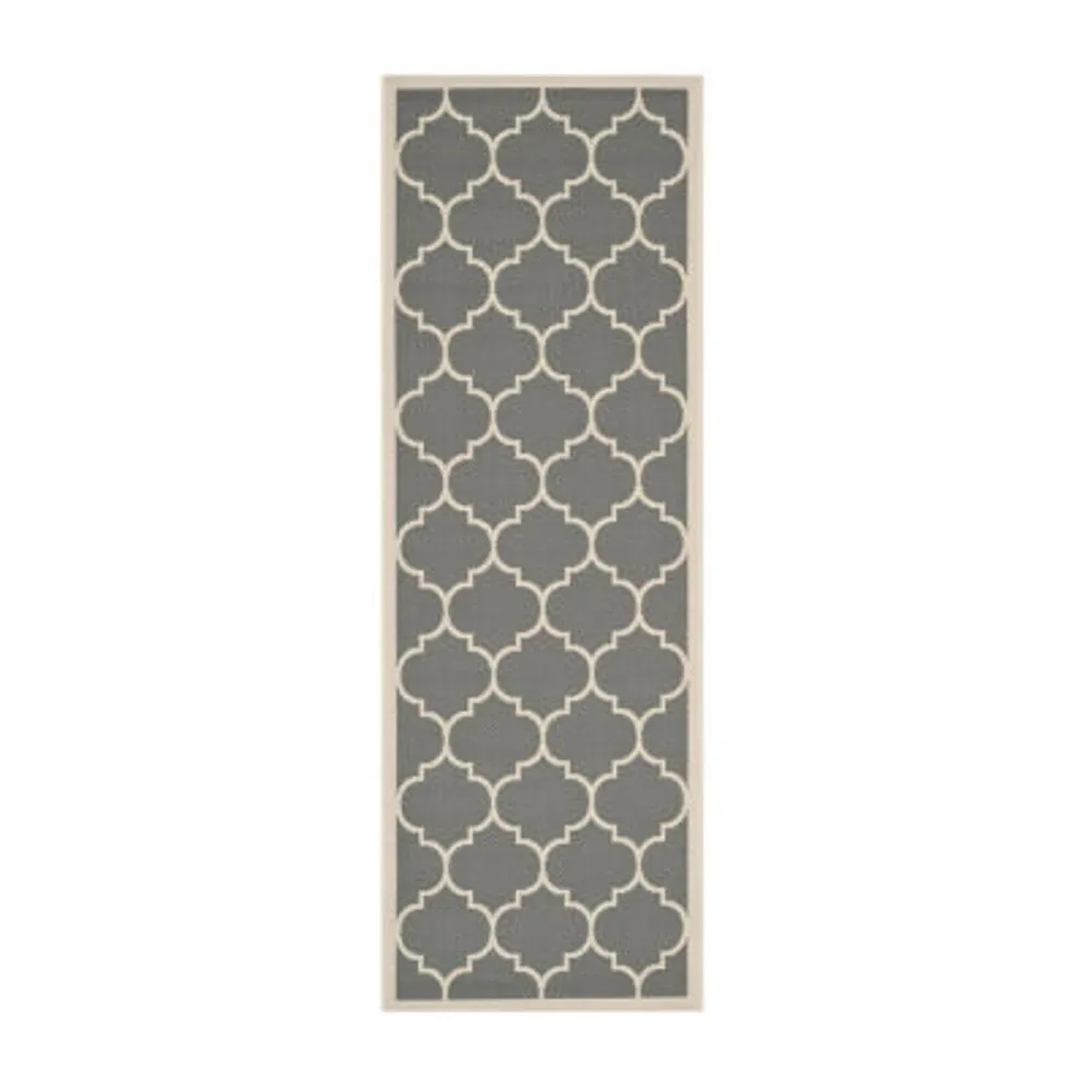 Safavieh Courtyard Collection Amias Geometric Indoor/Outdoor Runner Rug