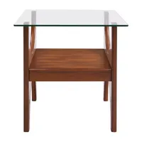 Macda Glass-Top End Table