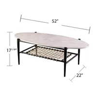 Holly & Martin Relckin Faux Marble Coffee Table