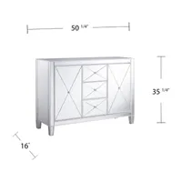 Ilbarnes 3-Drawer Mirrored Cabinet