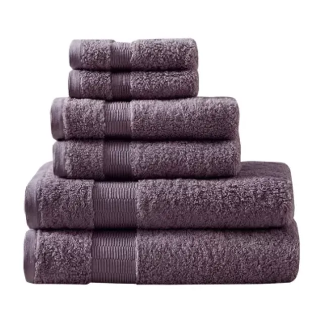 Madison Park Signature Parker Antimicrobial Textured Solid Stripe 600GSM  Cotton Bath Towel 6PC Set - JCPenney