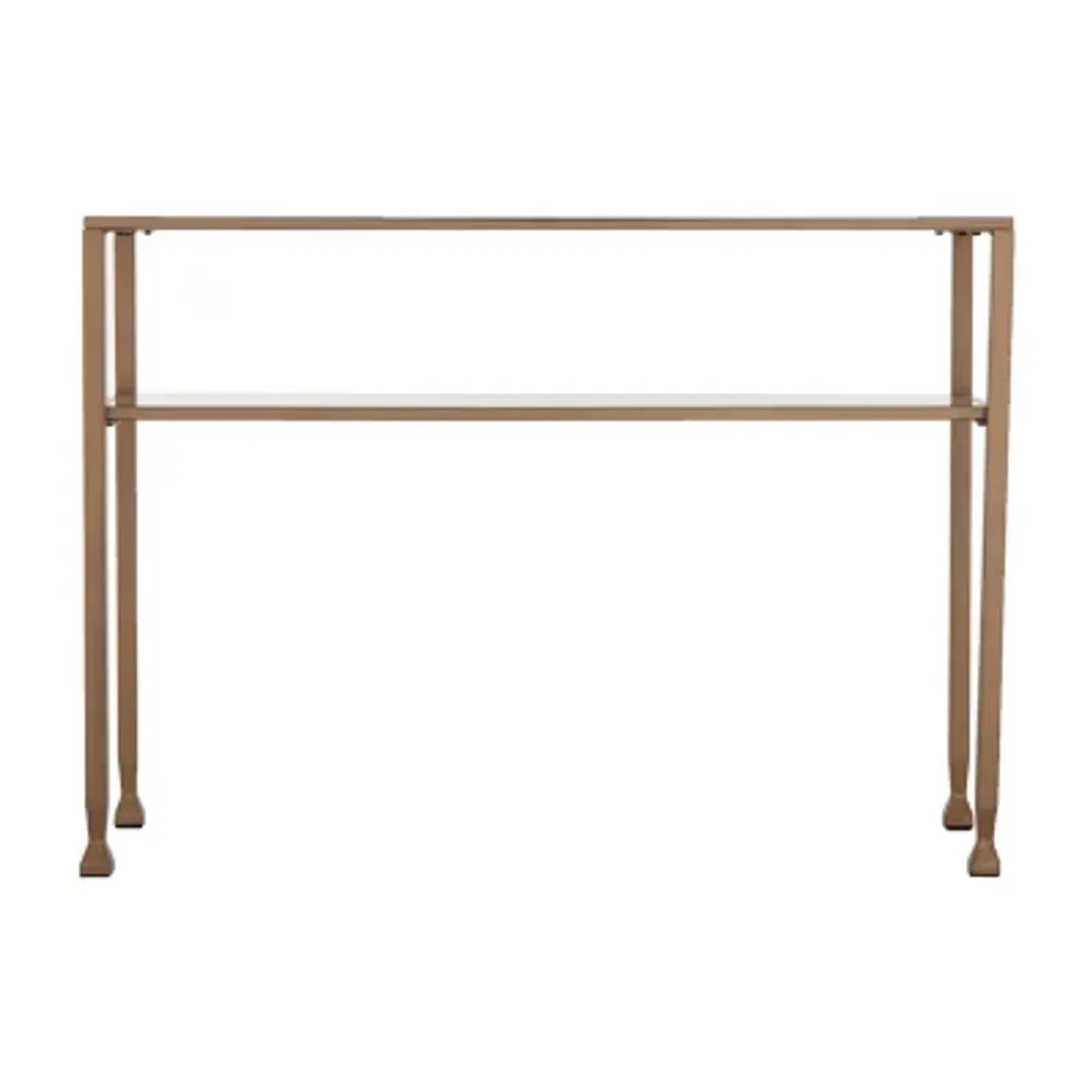 Brana Metal and Glass Console Table