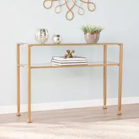 Brana Metal and Glass Console Table