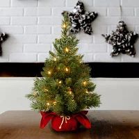 National Tree Co. Majestic Spruce 2 Foot Pre-Lit Spruce Christmas Tree