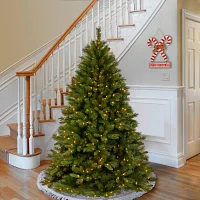 National Tree Co. Winchester Pine 7 1/2 Foot Pre-Lit Pine Christmas Tree