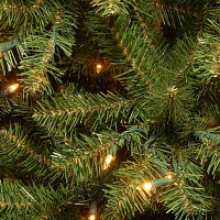 National Tree Co. Aspen Spruce Hinged 7 1/2 Foot Pre-Lit Spruce Christmas Tree