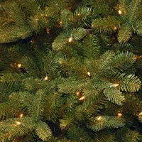 National Tree Co. Downswept Douglas Fir Hinged / Foot Pre-Lit Fir Christmas Tree