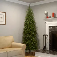 National Tree Co. Kingswood Fir Hinged Pencil 7 Foot Fir Christmas Tree