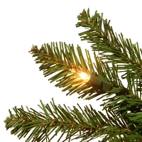 National Tree Co. Kingswood Fir Hinged Pencil 1/2 Foot Pre-Lit Fir Christmas Tree