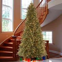 National Tree Co. Tiffany Fir Slim 9 Foot Pre-Lit Fir Christmas Tree