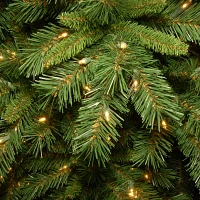 National Tree Co. Tiffany Slim Fir 9 Foot Pre-Lit Fir Christmas Tree