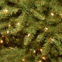 National Tree Co. Dunhill Fir Hinged 9 Foot Pre-Lit Fir Christmas Tree