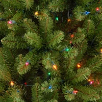 National Tree Co. Kingswood Fir Hinged Pencil 6 1/2 Foot Pre-Lit Fir Christmas Tree