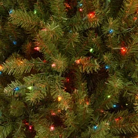 National Tree Co. Dunhill Fir Hinged 7 1/2 Foot Pre-Lit Fir Christmas Tree