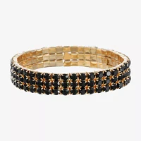 Mixit Gold Tone & Black Stretch Bracelet