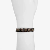 Mixit Gold Tone & Black Stretch Bracelet