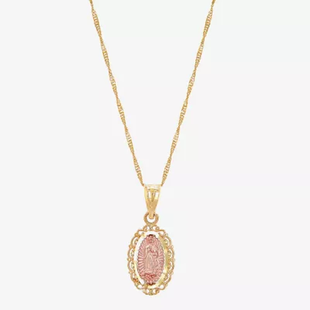 Our Lady Of Guadalupe / Nuestra Senora De Guadalupe Womens 14K Gold 14 Inch Pendant Necklace