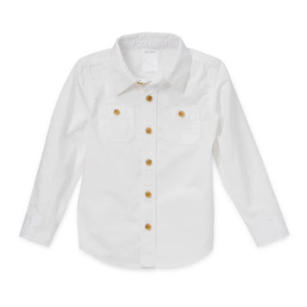 Okie Dokie Toddler & Little Boys Long Sleeve Button-Down Shirt