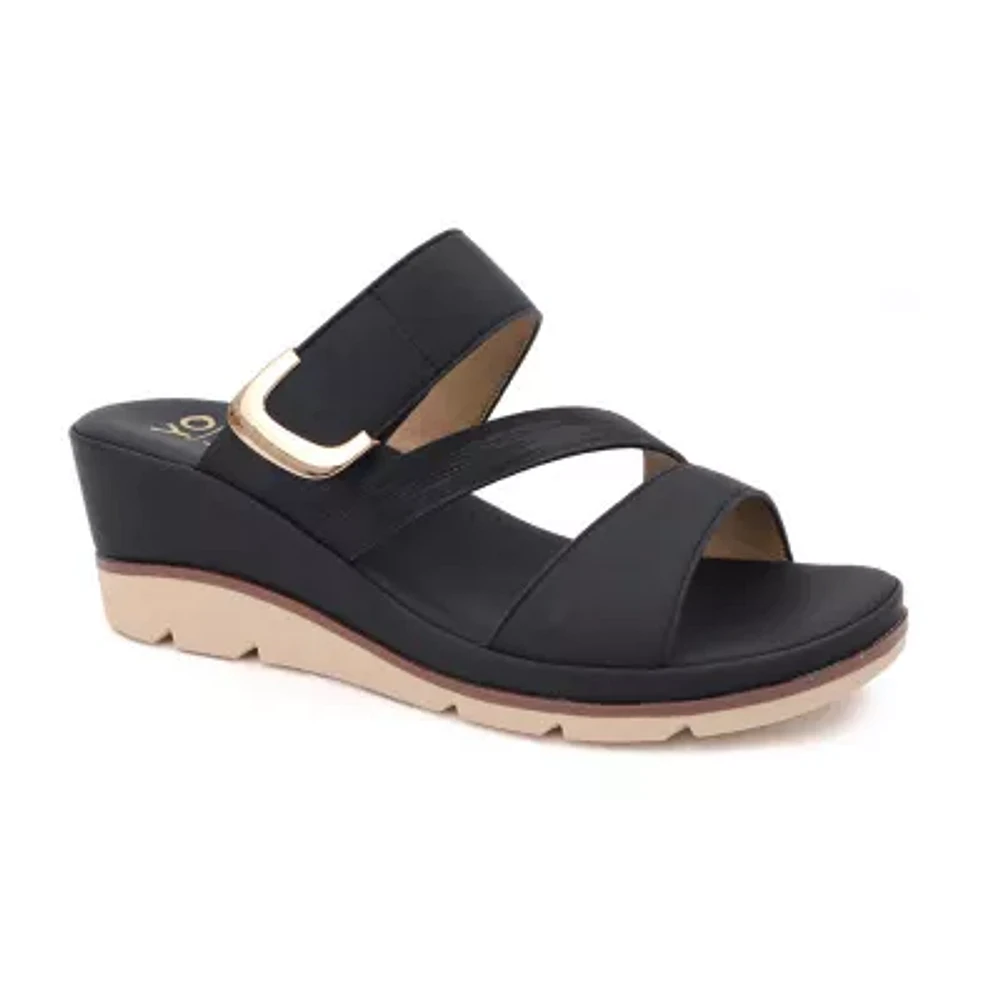 Yoki Womens Sicily Wedge Sandals