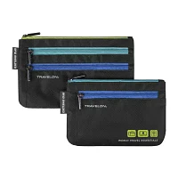 Travelon World Travel Essentials Set of 2 Currency and Passport Organizers