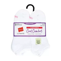 Hanes Cool Comfort Cushion 8 Pair No Show Socks Womens