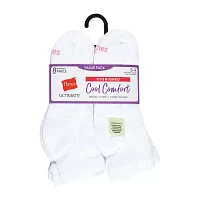 Hanes Cool Comfort Cushion 8 Pair Quarter Ankle Socks Womens