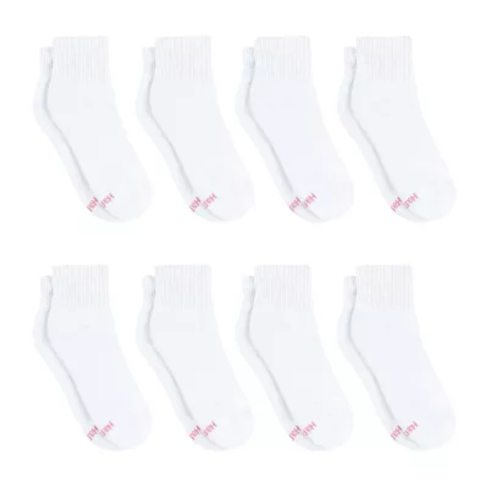 Hanes Cool Comfort Cushion 8 Pair Quarter Ankle Socks Womens