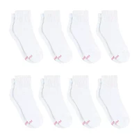 Hanes Cool Comfort Cushion 8 Pair Quarter Ankle Socks Womens