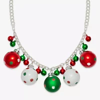 Mixit Holiday Ornament 18 Inch Cable Statement Necklace