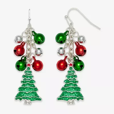 Mixit Christmas Tree & Bells Drop Earrings