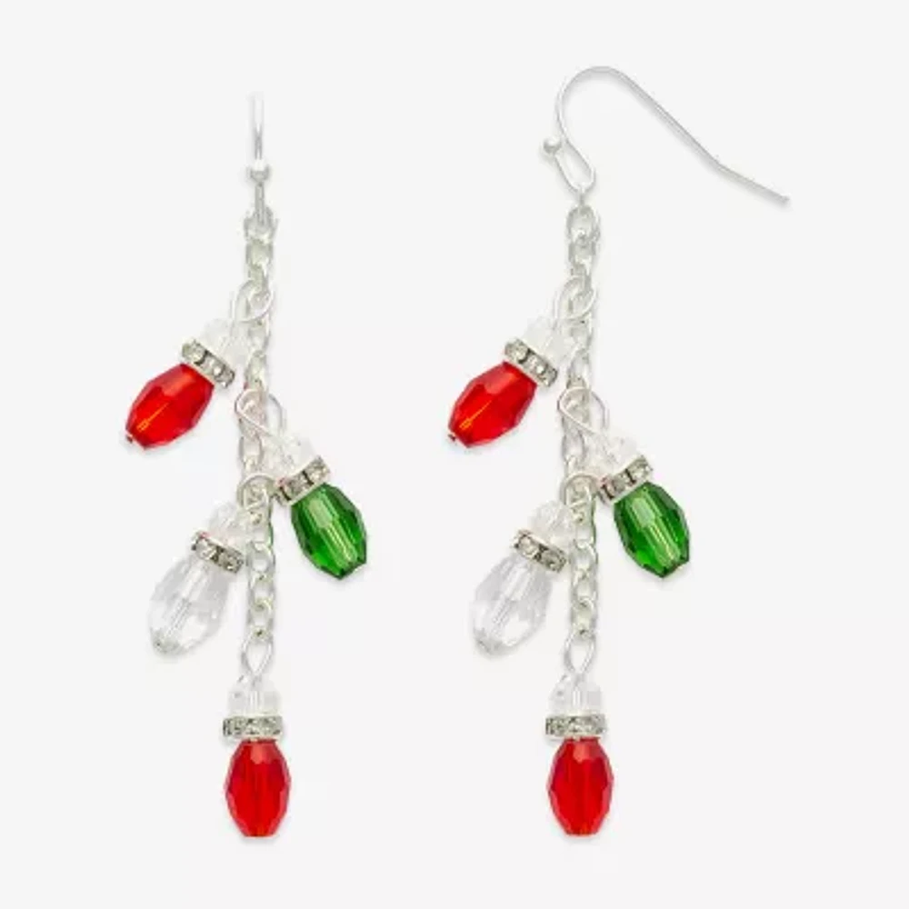 Mixit Christmas Lights Glass Drop Earrings