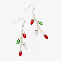 Mixit Christmas Lights Glass Drop Earrings