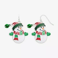 Mixit Snowman Drop Earrings