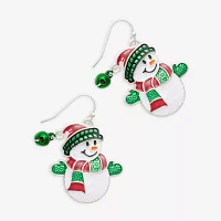 Mixit Snowman Drop Earrings