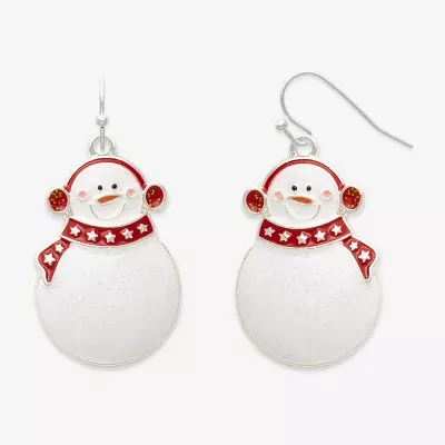 Mixit Snowman Drop Earrings