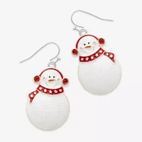 Mixit Snowman Drop Earrings