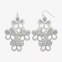 Bold Elements Glass Flower Drop Earrings