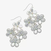 Bold Elements Glass Flower Drop Earrings