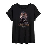 Juniors Game Of Thrones You Live Or Die Tee Womens Crew Neck Short Sleeve Graphic T-Shirt