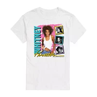 Juniors Whitney Houston Tee Womens Crew Neck Short Sleeve Graphic T-Shirt