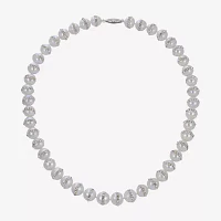 Cultured Freshwater Pearl & Crystal  Accent Necklace