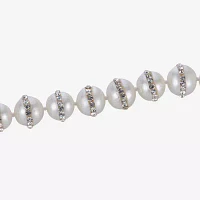 Cultured Freshwater Pearl & Crystal  Accent Necklace