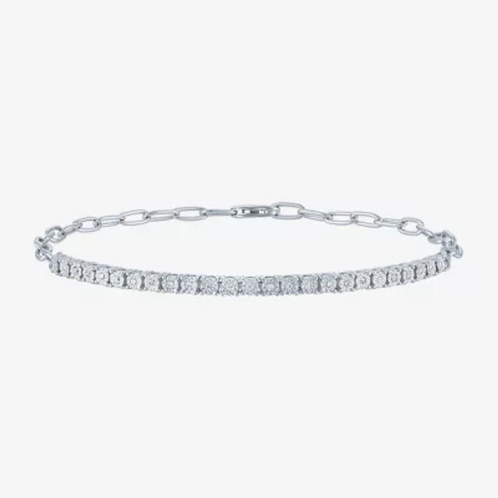 Yes, Please! (G-H / I1-I2) Diamond Accent Lab Grown White Diamond Sterling Silver 8 Inch Tennis Bracelet