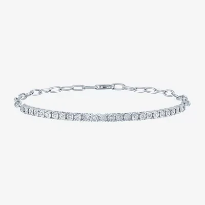 Yes, Please! (G-H / I1-I2) Diamond Accent Lab Grown White Diamond Sterling Silver 8 Inch Tennis Bracelet