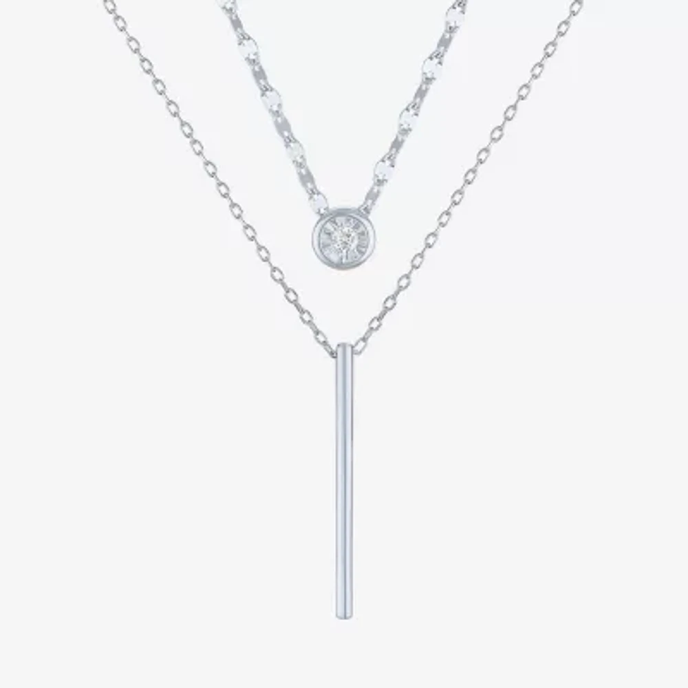 YES, PLEASE! 2-pc.Lab-Grown (G-H / I1-I2) Diamond Accent Necklace Set Sterling Silver